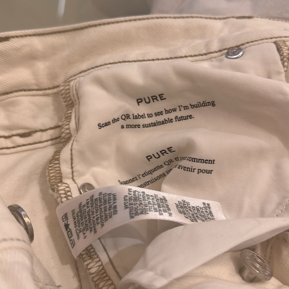 Frame denim Pure le original frayed off white jeans - Picture 6 of 7